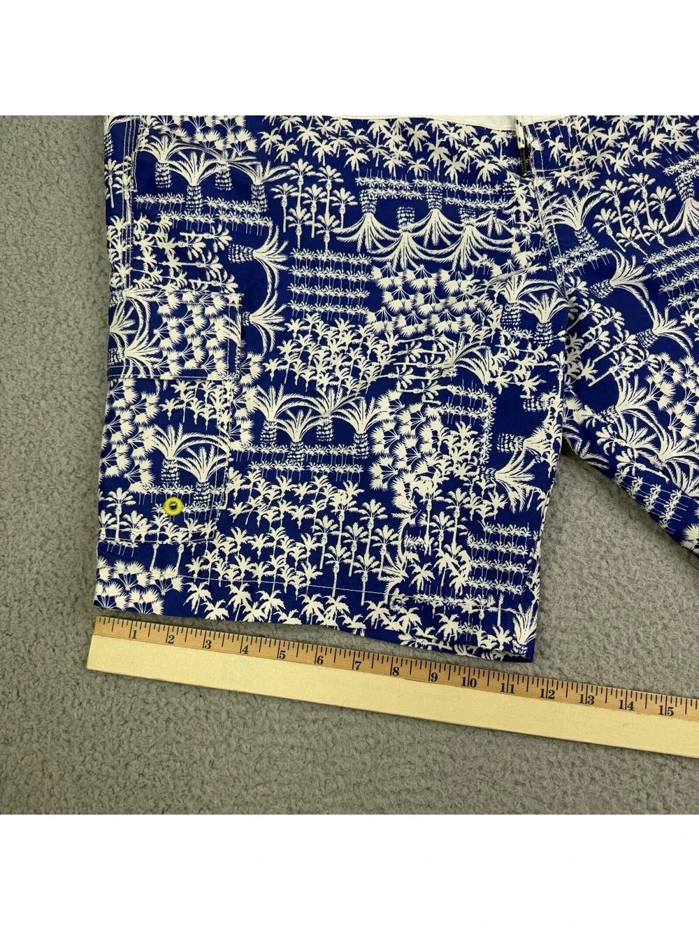 Tommy Bahama Relax Palm Trees Tropical Blue Swim Trunks Men's XL Lined
